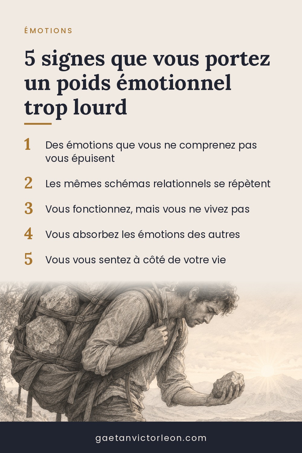 Charge émotionnelle : 5 signes que vous portez un poids trop lourd
